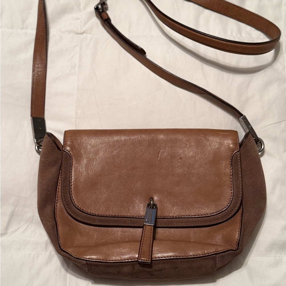 Ralph Lauren Brown Crossbody Bag with Vintage Leather